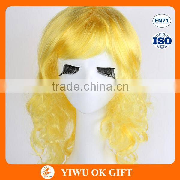 Polyester artificial kinky curly cosplay wig