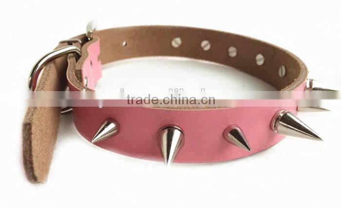 fashion design cow leather dog chains dog choke chain
