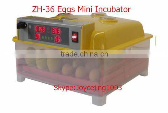 Top selling newly design full automatic mini egg incubator hatching 36 eggs for sale (Mob/whatsapp:0086-15266968635)