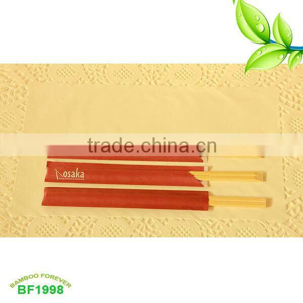 Paper wrapped 21cm Semi-closed Disposable Tensogue knot Bamboo Chopsticks