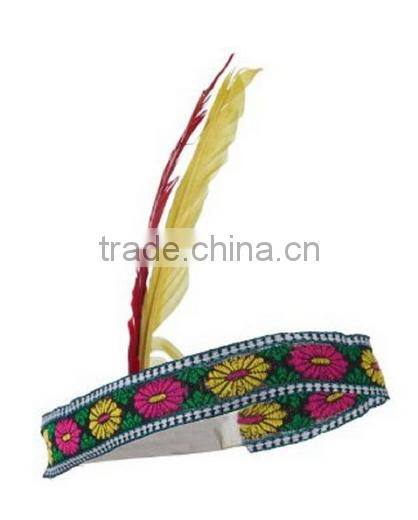Indian Brave Feather Headdress Headband Costume Accessory