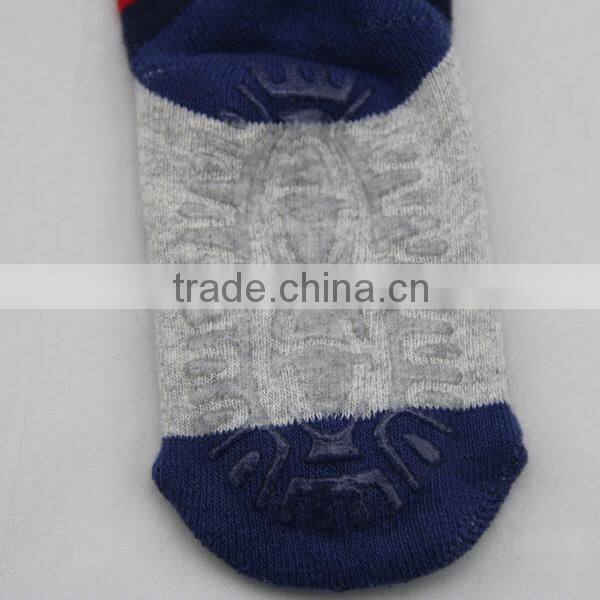 GSBT-18 Bulk custom jacquard tube full terry socks baby socks with silicone sole