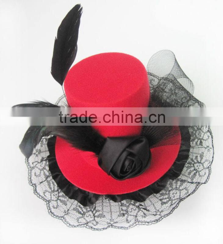 MYLOVE red fascinator headwear feather fascinator wholesale MLGM052