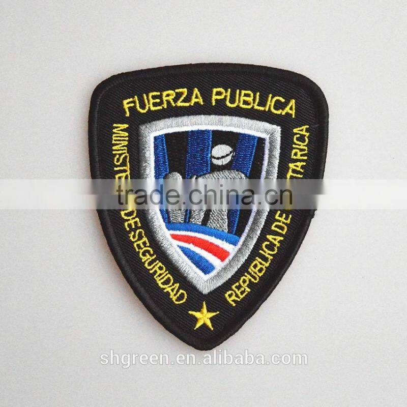 High density embroidery patch for garment