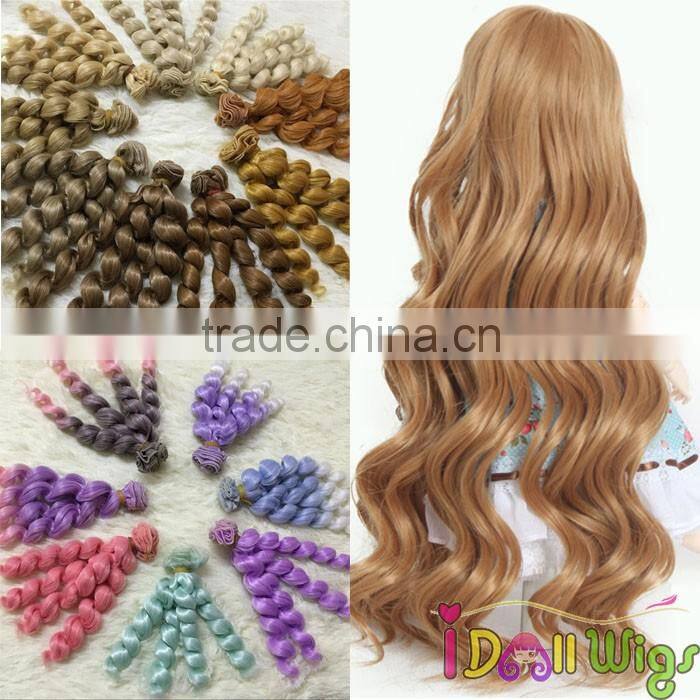 Brand New 15*100cm Body Wave Hair Extension HT Resistant Wig for SD BJD Baby Dolls