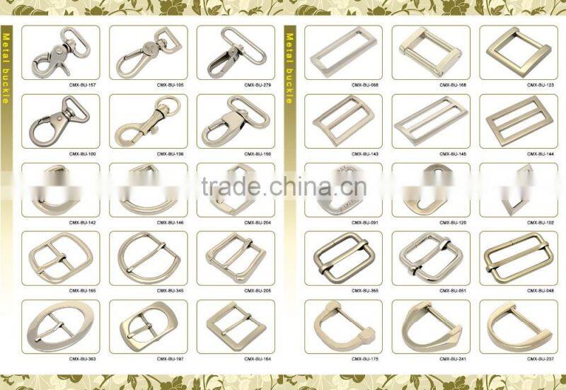 Fashion shiny gold 28mm metal strap bag clip buckle