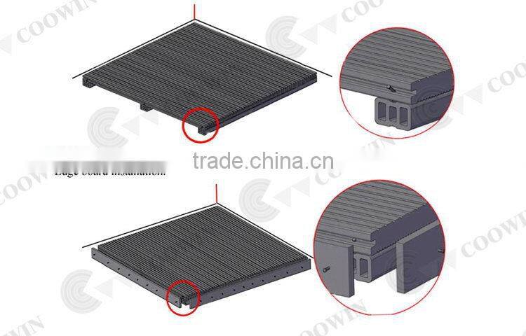 New style exported wpc solid boat decking material