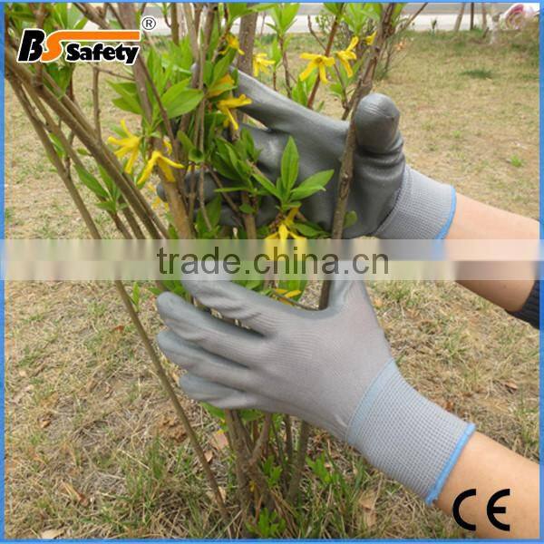 BSSAFETY OEM black nitrile coated safety glove with logo printing