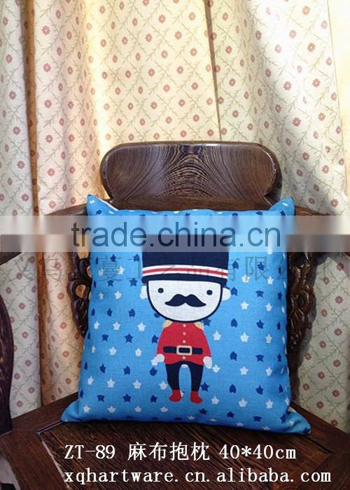 Nature Linen material Custom Printed Pillow Case, Custom size Decorative Pillow case , Digital printing fast delivery