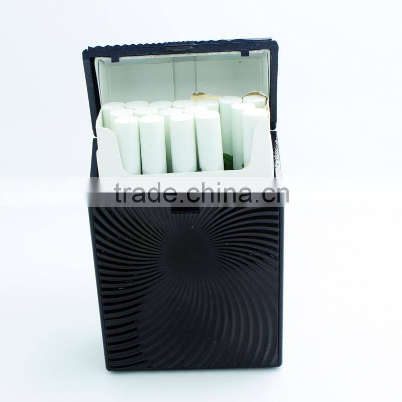 green embossed wave shape plastic cigarette case for 20s kind size 85mm cigarette pack holder