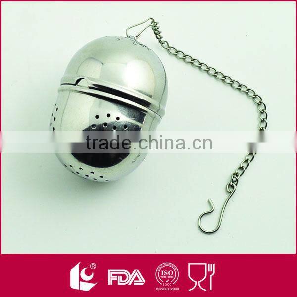 High quality bulk stainless steel tea ball strainers with chain hook