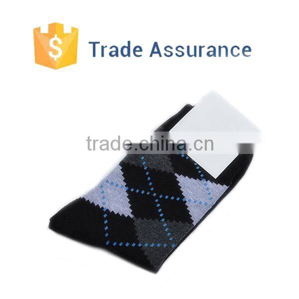 Custom Sock With Logo Men Business Argyle Sock Casual Ankle Dress Socks