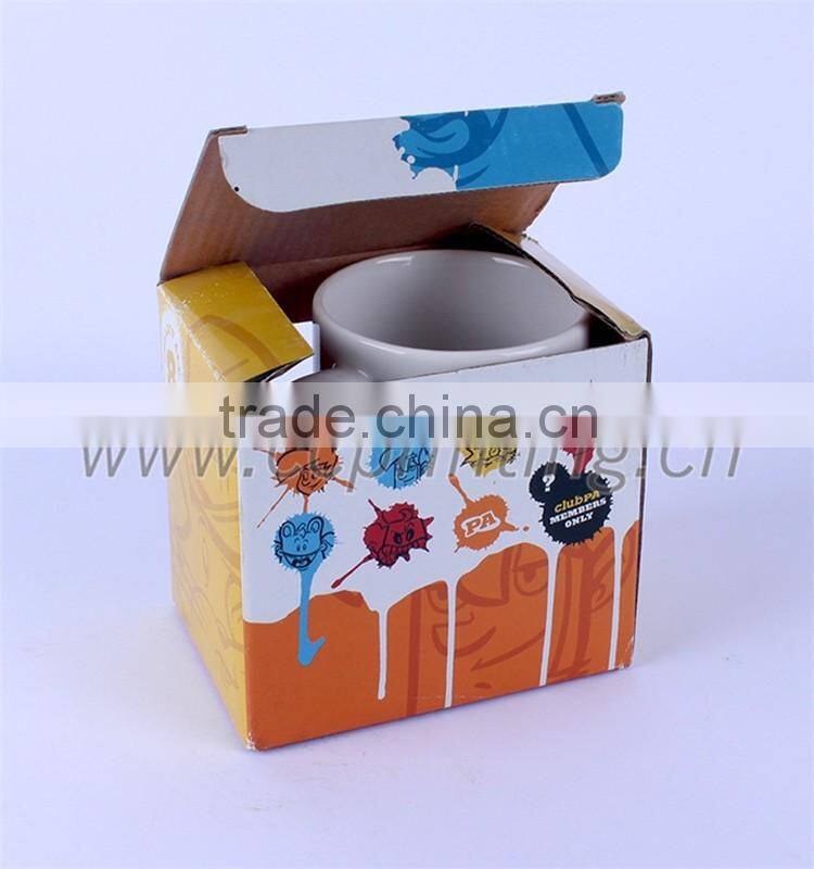 Tuck top corrugated box cardboard mug box packaging
