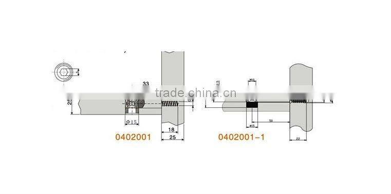 Zinc-plated 3 in 1 steel tube furniture connector