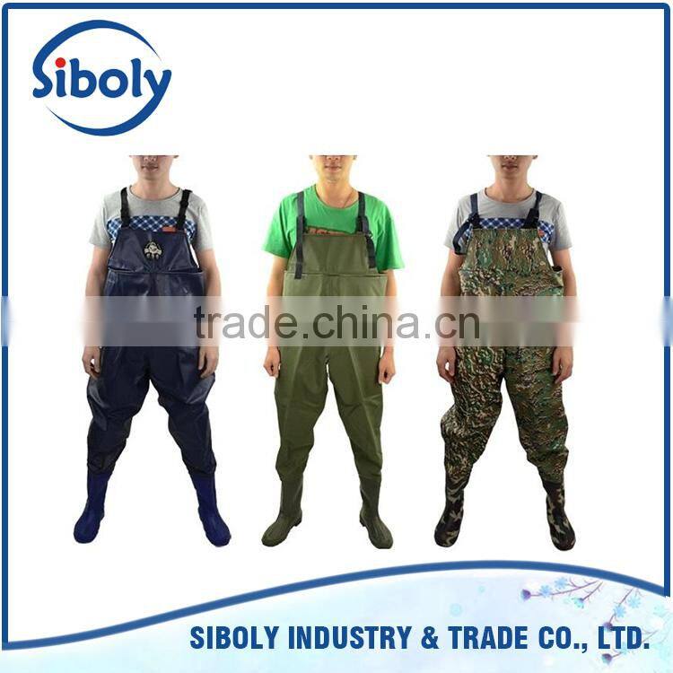 New 2016 cheap pvc chest high fishermen wader being used as waterproof PPE