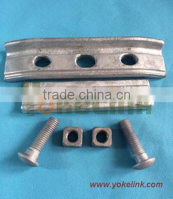Hot sale hot rolled steel straight and angle galvanized 3 holes suspension clamp