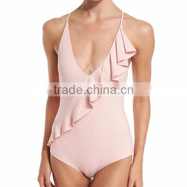2017 OEM LADIES bathing suits one piece swimsuit sport wear