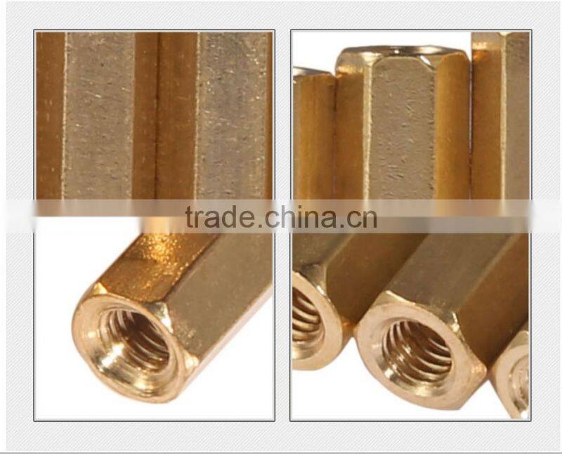 Brass Coupling Nut,M2 Brass Round Spacer Standoff