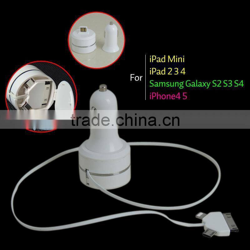 Dual USB Car Charger 5V 2A 2100Ma Dual 2Port USB Car Charger for Sansung S3 S4 HTC Apple Iphone 5 iPad 2 iPhone 3G 3GS 4g ipod