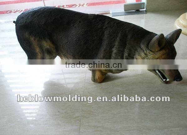 OEM Blow Molding Simulation Animal Lively Plastic Wolf Mould Design