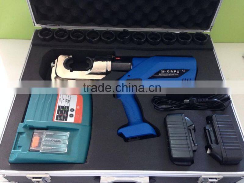Portable battery electrical powered hydraulic crimping tool, crimping pliers
