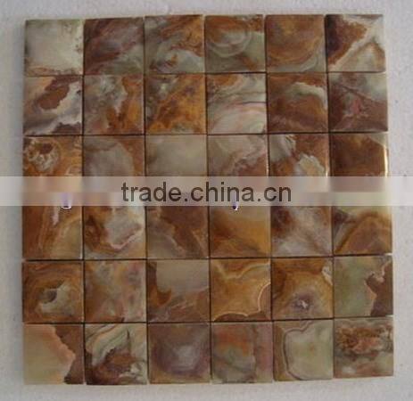 New selling attractive style BROWN GOLDEN ONYX MOSAIC TILES COLLECTIONS