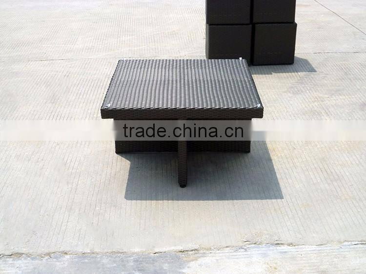 Saving Sapce Outdoor Furniture Synthetic Rattan Wicker Dining Table And Chair