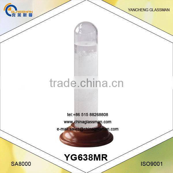 Triangle-shaped Fitzroy Weather Forecast Glass With Wooden Frame BA526S-OG