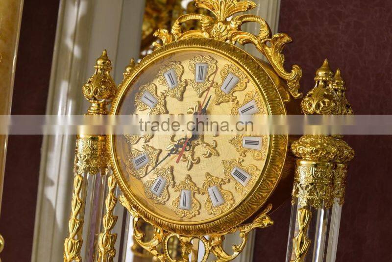 Rare Antique French Gold Gilt Ormolu Ornate Mantel Pendulum Table Clock