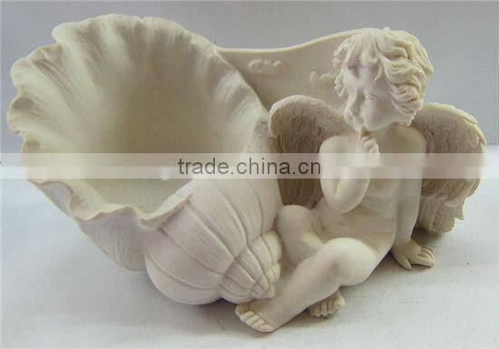 2014 resin white small angel figurine