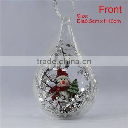 7.5*7.5*8.5 angel glass hanging ball