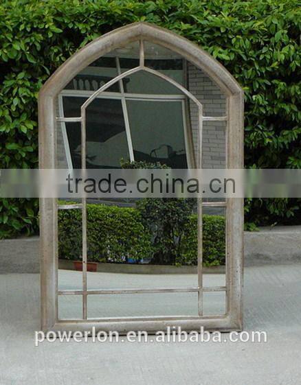 Wrought Iron Rustic Arch Garden Window Mirror