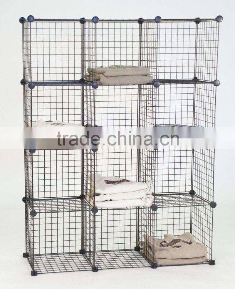 Mini Grid Clothes Organizer, 3-Foot by 4-Foot, Black