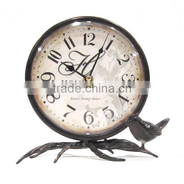 Bedroom Table Clock Metal Decorative Desk Clock Alarm Clock