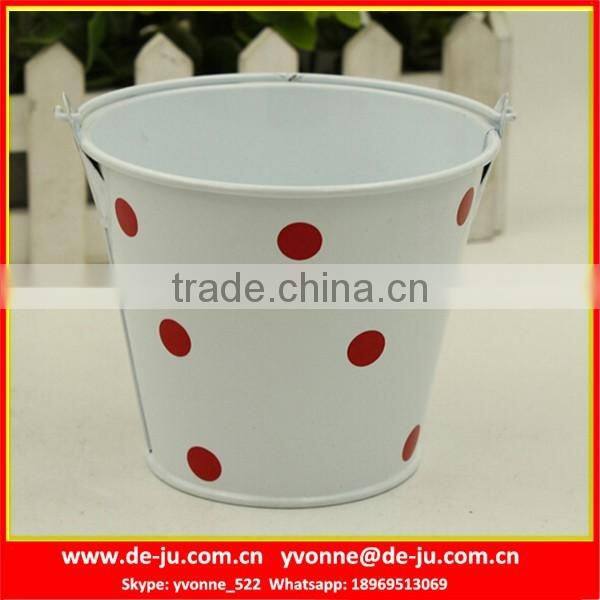 Dot Printing Green Small Metal Buckets