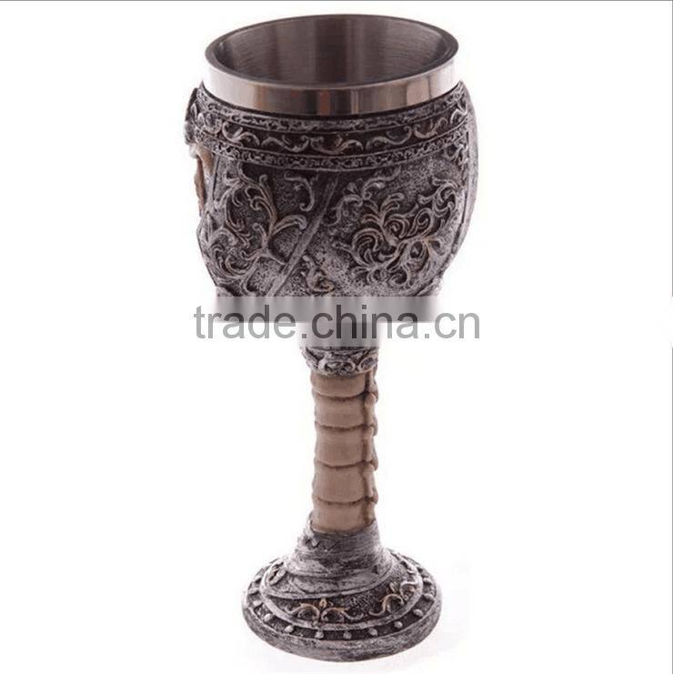 Creative Home 3D stereoscopic Palm skull shape goblet 200ml stainless steel Knight shot glass