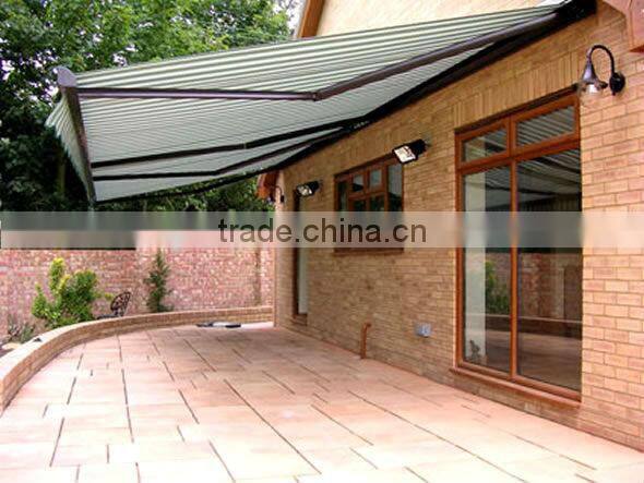 2017 new size outdoor sunshade outdoor retractable aluminum carbonate awning
