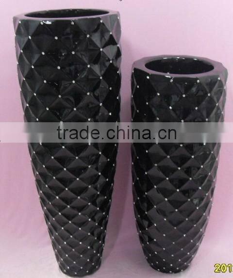 SJLJ01248 Shengjie best quality FRP/GRP decoration flowerpot, Polyresin western style flowerpots