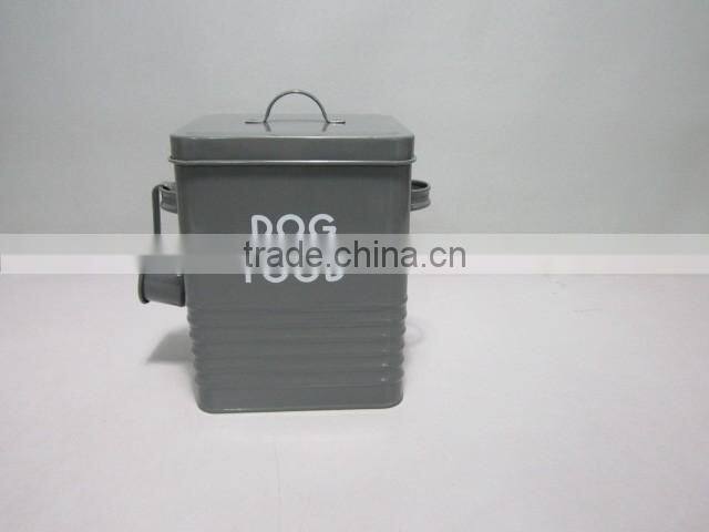 High quality dog food storage box metal with scoop