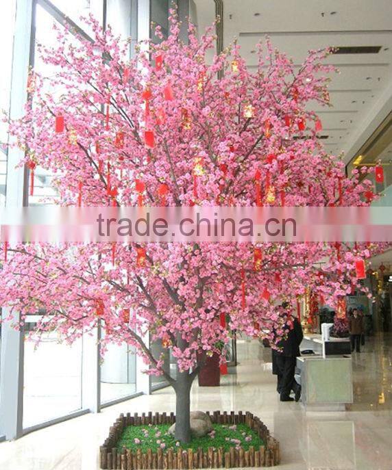hot sale home garden deco artificial silk Cherry blossom tree