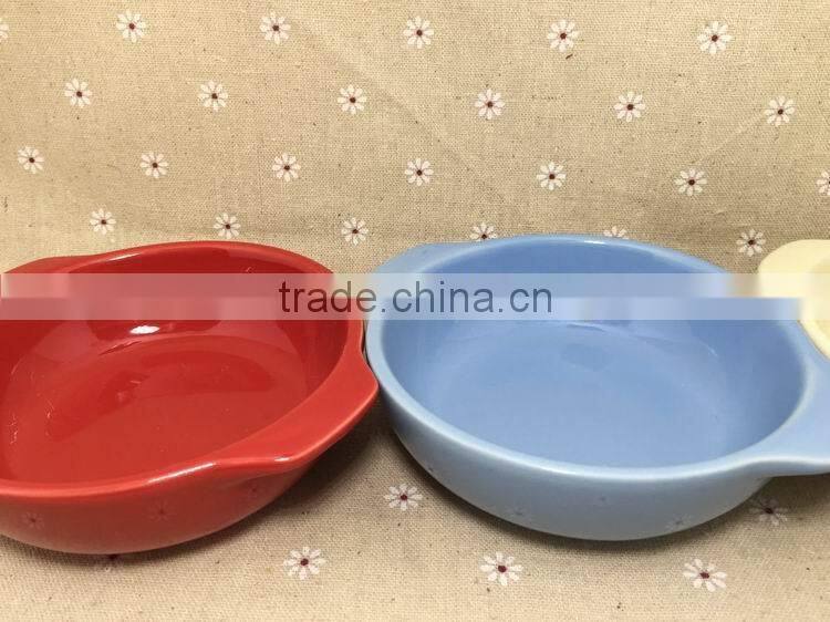 Rural style ceramic plates,stocked porcelain bakeware plate