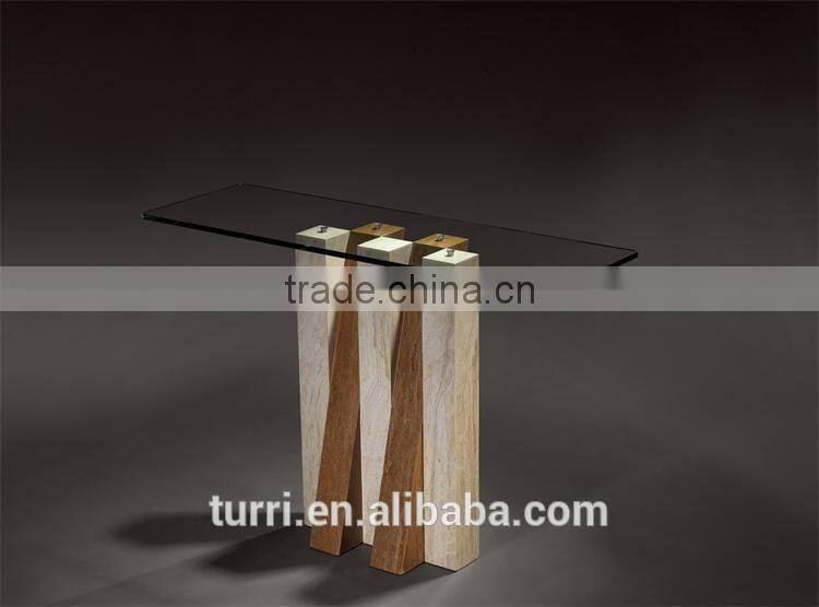 luxury furniture travertine wall console table