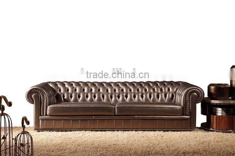 luxrury home used geniune leather living room sofa