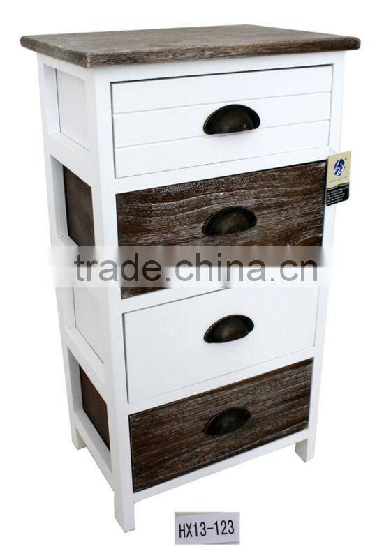 3 Baskets wicker nightstand