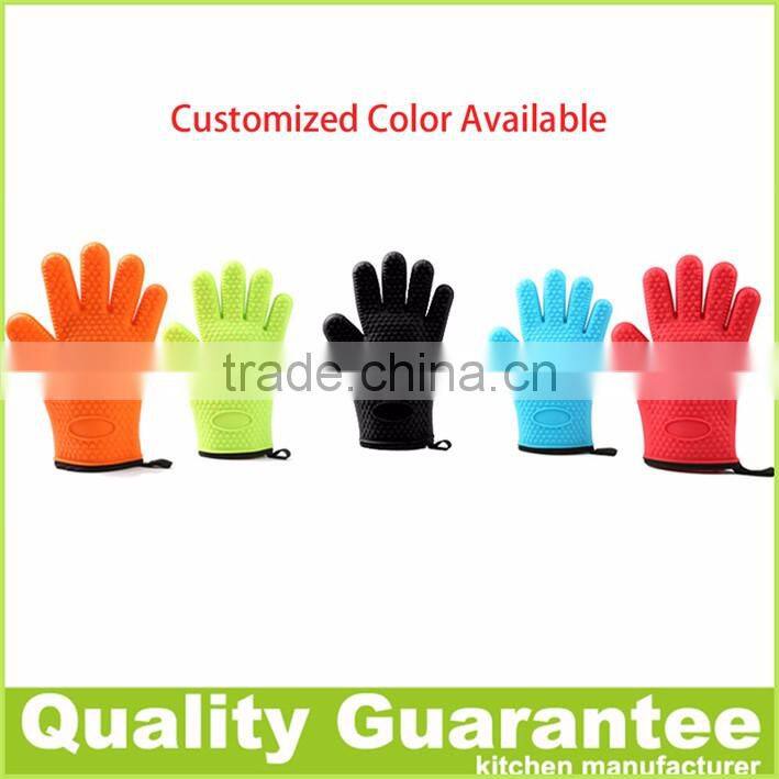 BPA free heat resistant silicone oven mitt silicone oven gloves silicone cooking glove bbq grill glove