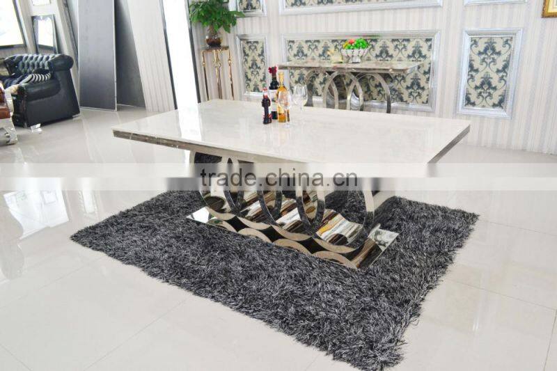 A8081 Home furniture marble dinning table and chair set