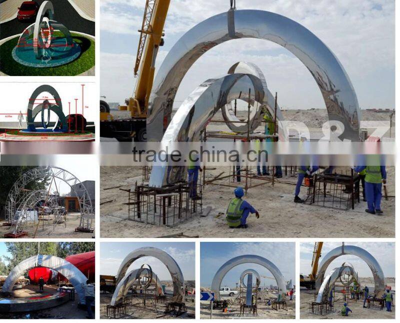 Large size metal skull decoration stainless steel sculptures