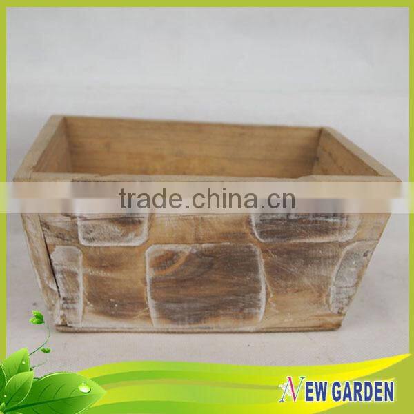 Wooden Ecologically Cheap Garden Decoration Rectangular Planter