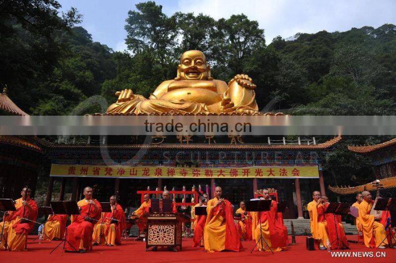 outdoor decoration buddhism large metal antique bronze maitreya buddha