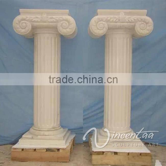 beige decoration column garden marble roman pillars for sale